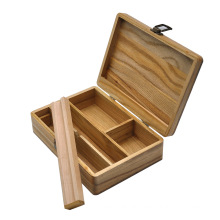 Natural Handmade Tobacco Wooden Stash Case Box Rolling Tray Wood Tobacco Herb Box Smoke Pipe Accessories